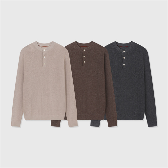 brunello cucinelli ribbed henley knit sweater